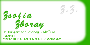 zsofia zboray business card